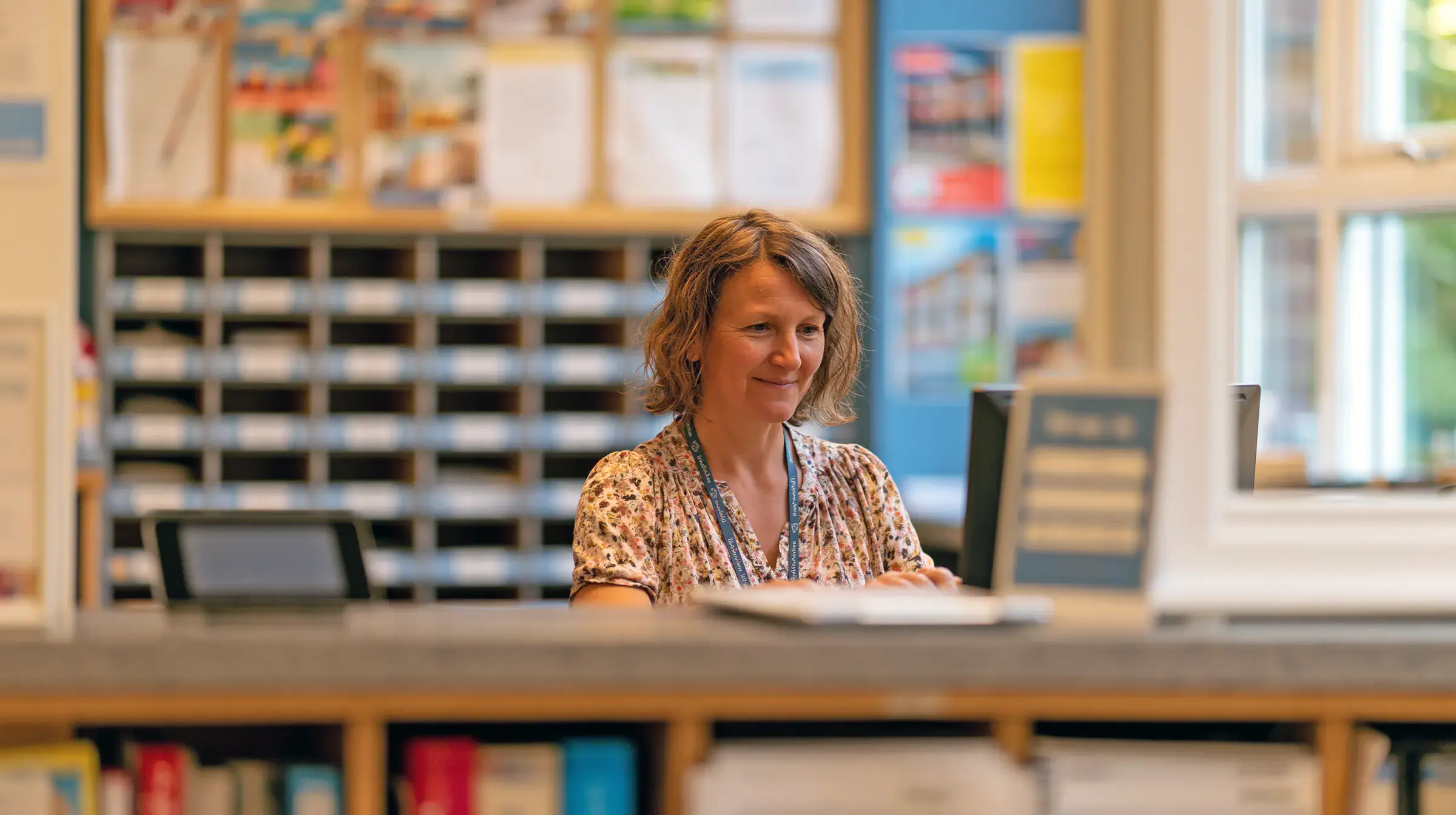 A school reception desk – where requests arrive